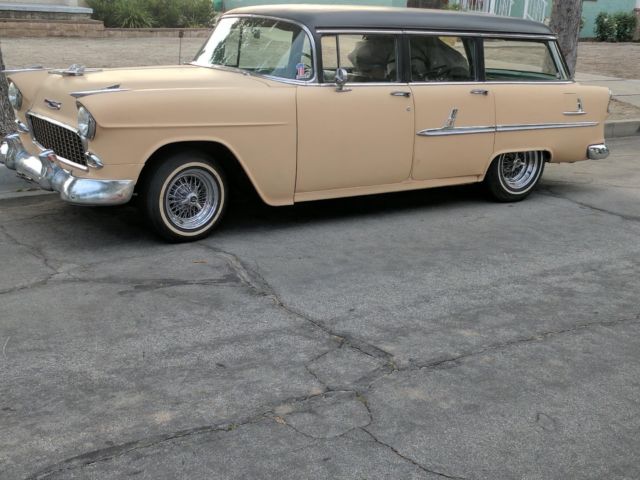 1955 peach Chevrolet Bel Air/150/210 Wagon