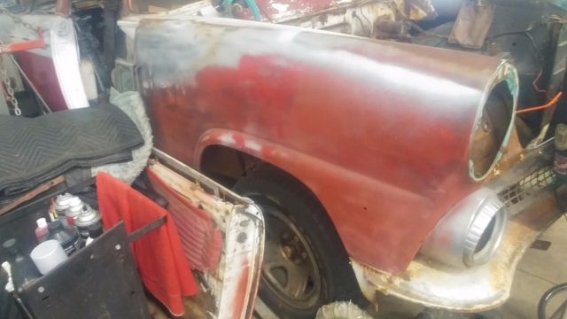 1955 Red Ford Crown Victoria Coupe