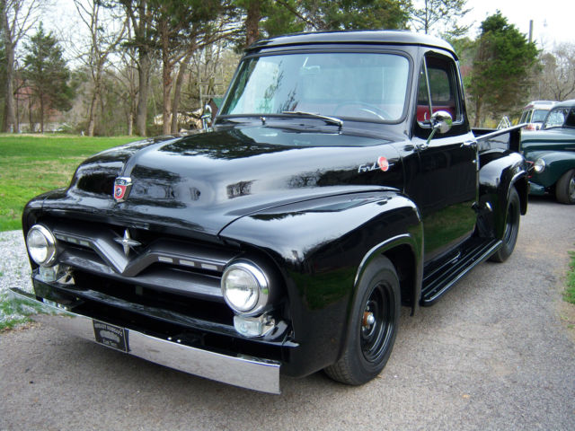 1955 Black Ford F-100 pickup