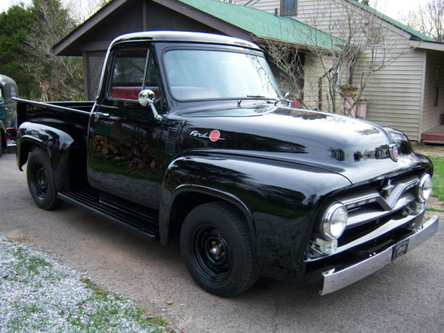 1955 Black Ford F-100 pickup