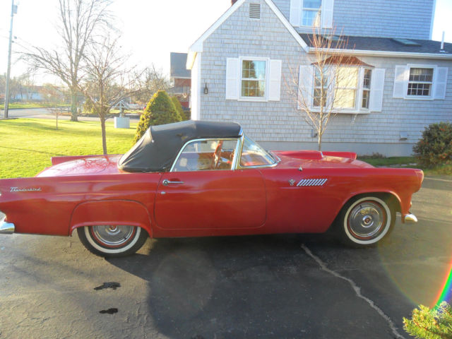 1955 golden rod yellow Ford Thunderbird Convertible