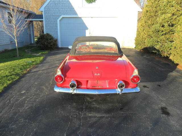 1955 golden rod yellow Ford Thunderbird Convertible