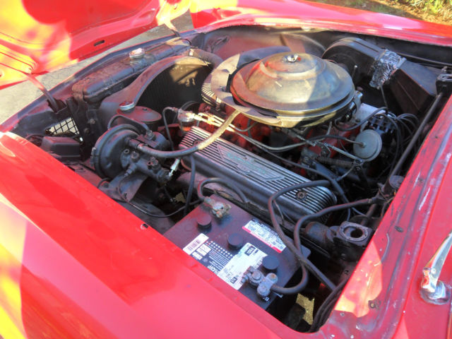 1955 golden rod yellow Ford Thunderbird Convertible
