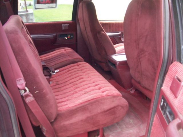 1994 Burgundy Chevrolet Silverado 3500 Crew Cab Pickup