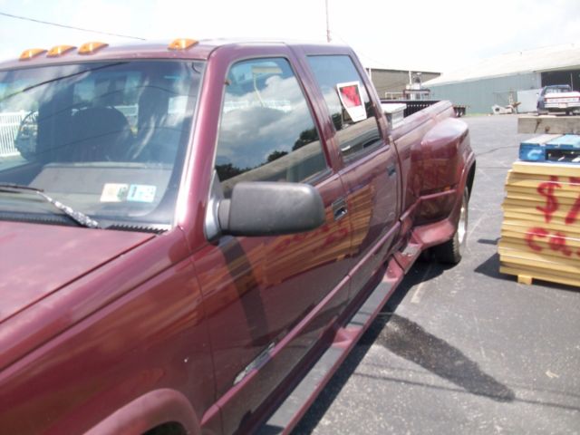 1994 Burgundy Chevrolet Silverado 3500 Crew Cab Pickup