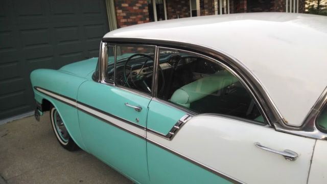 1956 Teal/White Chevrolet Bel Air/150/210