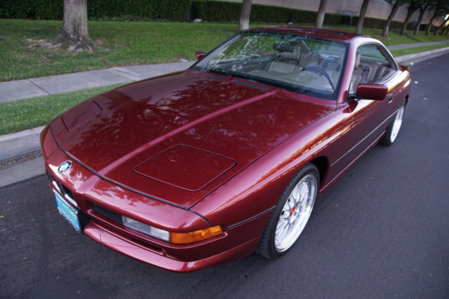 1991 Burgundy BMW 850i Coupe Coupe