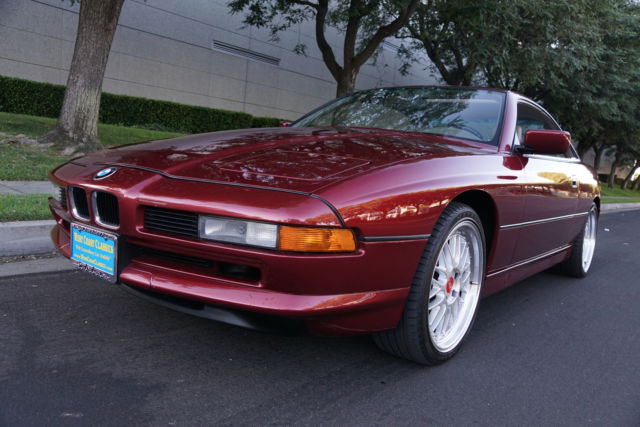 1991 Burgundy BMW 850i Coupe Coupe