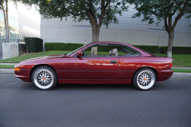 1991 Burgundy BMW 850i Coupe Coupe