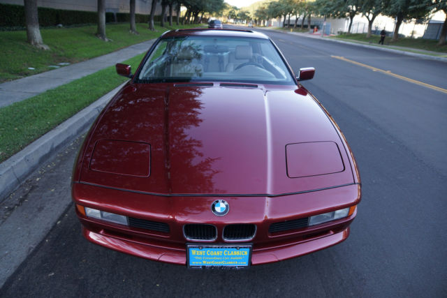 1991 Burgundy BMW 850i Coupe Coupe