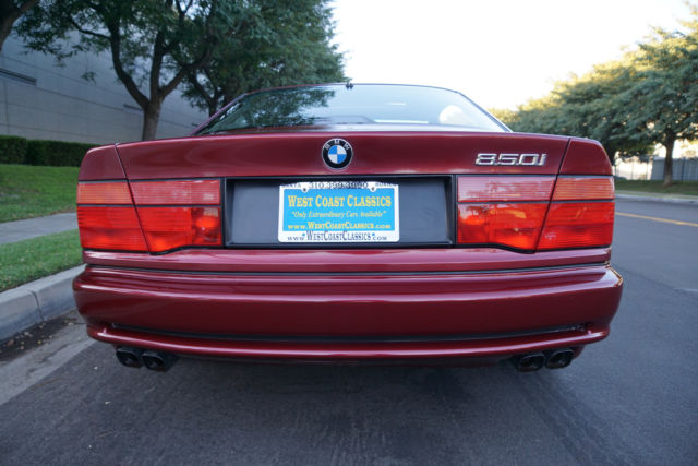 1991 Burgundy BMW 850i Coupe Coupe