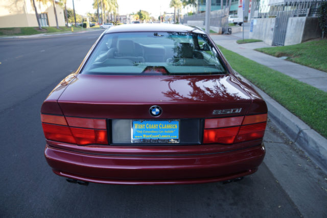 1991 Burgundy BMW 850i Coupe Coupe