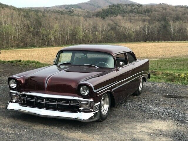 1956 Burgundy Chevrolet Bel Air/150/210 Sedan