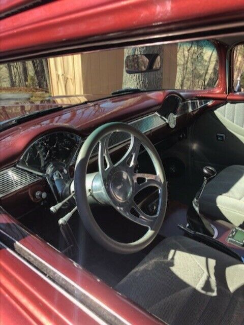1956 Burgundy Chevrolet Bel Air/150/210 Sedan