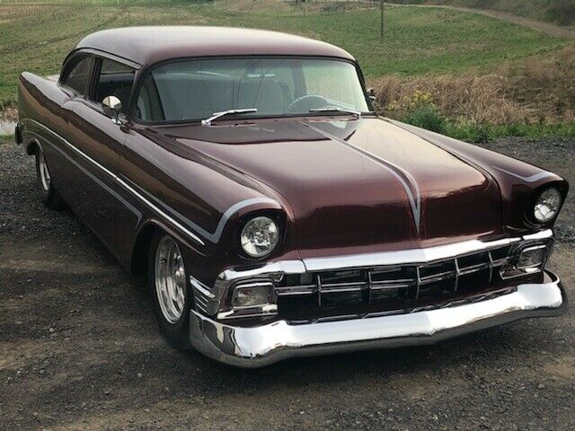 1956 Burgundy Chevrolet Bel Air/150/210 Sedan