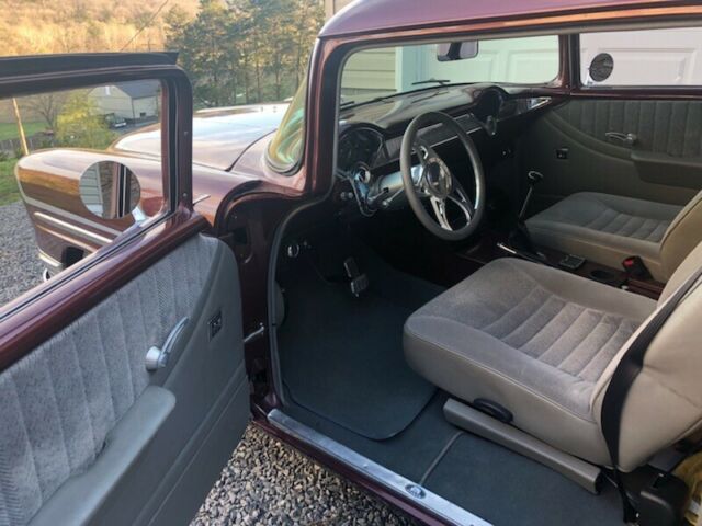 1956 Burgundy Chevrolet Bel Air/150/210 Sedan