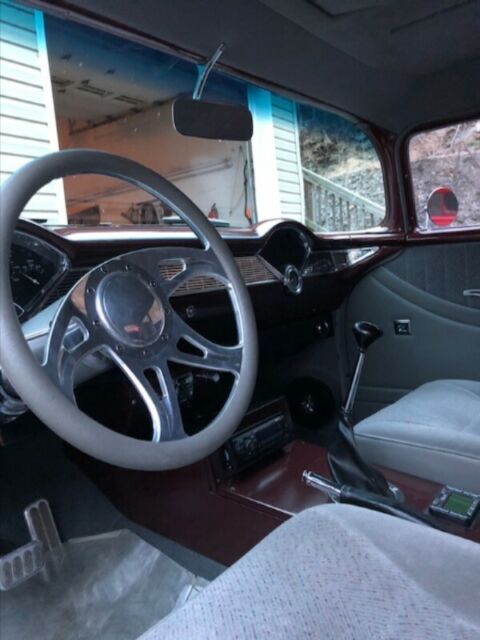 1956 Burgundy Chevrolet Bel Air/150/210 Sedan