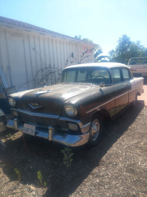 1956 Black and White Chevrolet Bel Air/150/210