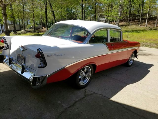 1956 Red Chevrolet Bel Air/150/210 Sedan
