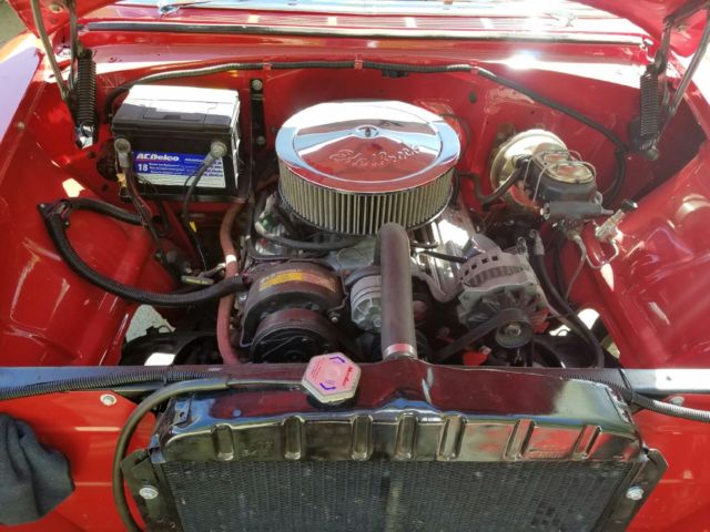 1956 Red Chevrolet Bel Air/150/210 Sedan