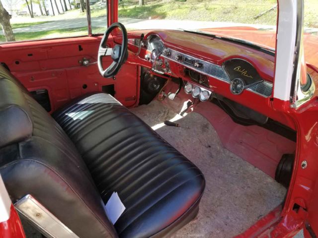 1956 Red Chevrolet Bel Air/150/210 Sedan