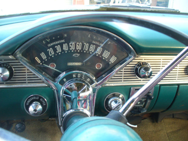 1956 Green Chevrolet Bel Air/150/210 Four-door Sedan