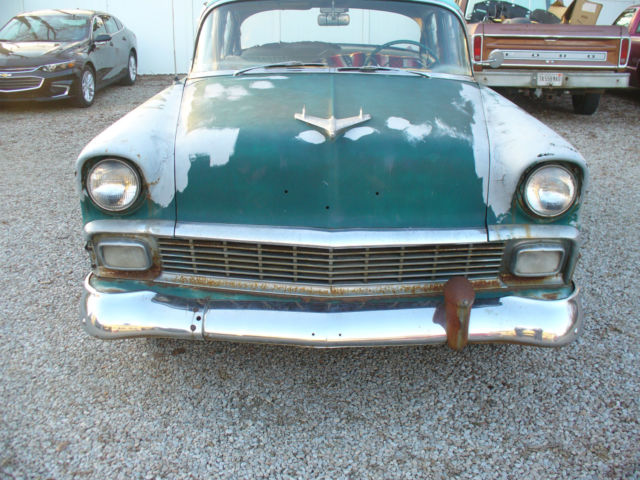 1956 Green Chevrolet Bel Air/150/210 Four-door Sedan