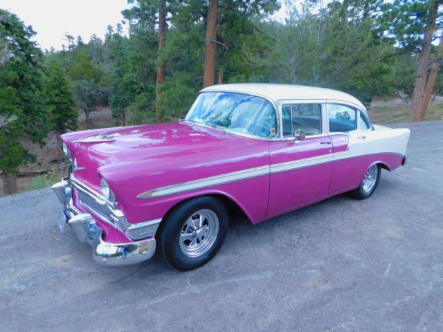 1956 Deep Orchid and Pearl White Chevrolet Bel Air/150/210 Sedan