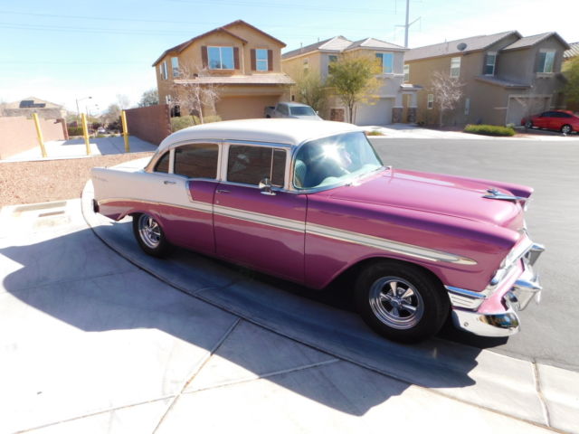 1956 Deep Orchid and Pearl White Chevrolet Bel Air/150/210 Sedan