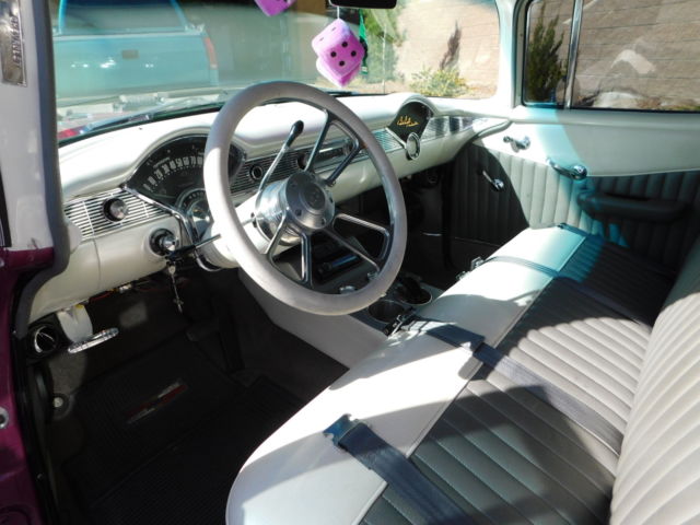1956 Deep Orchid and Pearl White Chevrolet Bel Air/150/210 Sedan