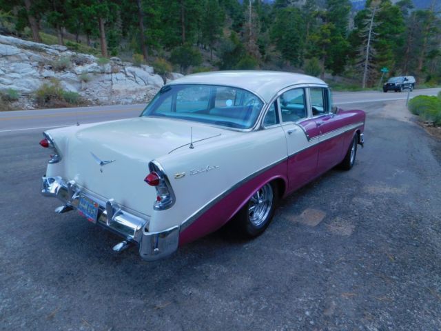 1956 Deep Orchid and Pearl White Chevrolet Bel Air/150/210 Sedan