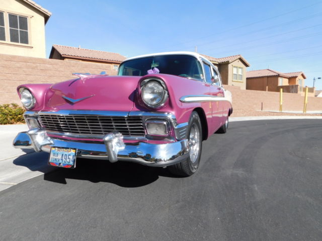 1956 Deep Orchid and Pearl White Chevrolet Bel Air/150/210 Sedan