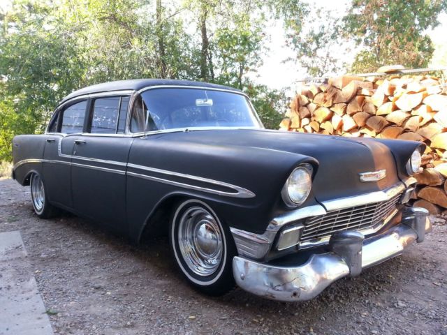 19560000 Black Chevrolet Bel Air/150/210 Sedan