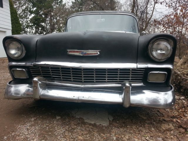 19560000 Black Chevrolet Bel Air/150/210 Sedan
