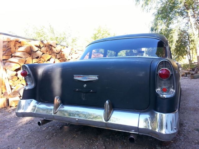 19560000 Black Chevrolet Bel Air/150/210 Sedan