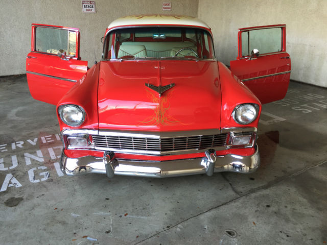 1956 Red Chevrolet Bel Air/150/210 Wagon