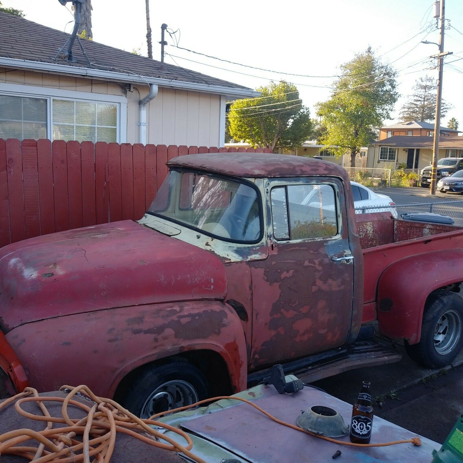 1956 Gray Ford F-100 Standard Cab Pickup