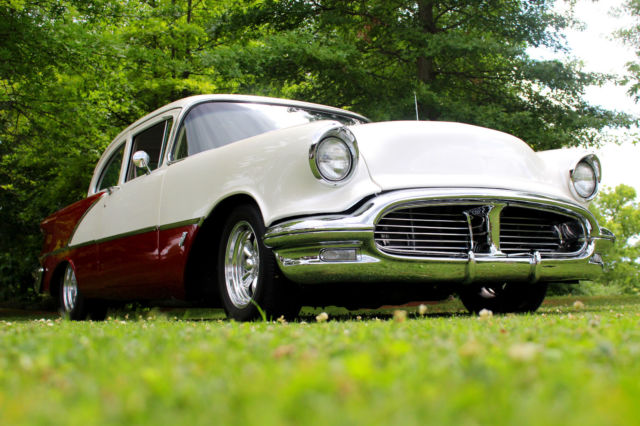 1956 CRIMSON RED DIAMOND WHITE PEARL Oldsmobile 88 2 DOOR SEDAN