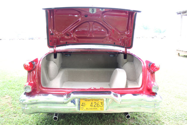 1956 PEARL WHITE AND CRIMSON RED Oldsmobile Eighty-Eight 2 DOOR SEDAN