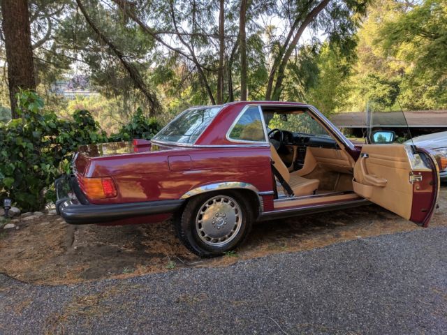1987 Burgundy Mercedes-Benz SL-Class