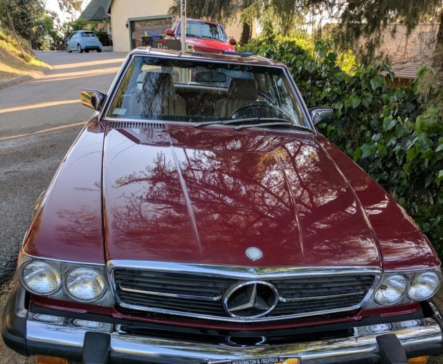 1987 Burgundy Mercedes-Benz SL-Class