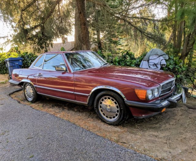1987 Burgundy Mercedes-Benz SL-Class