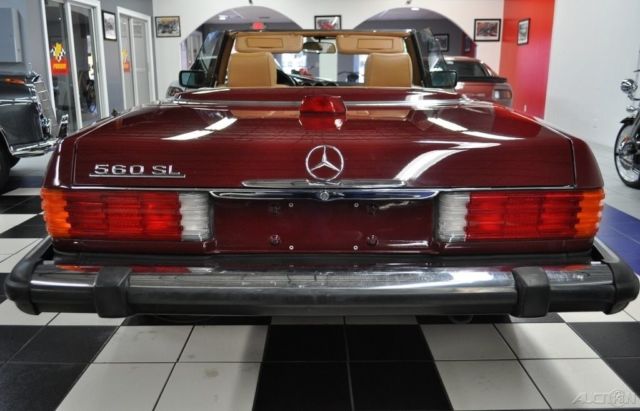 1986 Red Mercedes-Benz SL-Class Convertible