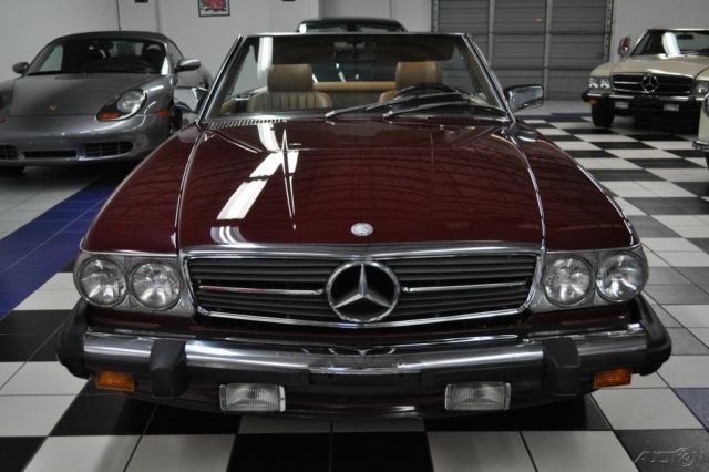 1986 Red Mercedes-Benz SL-Class Convertible