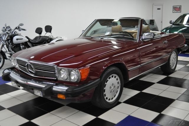 1986 Red Mercedes-Benz SL-Class Convertible