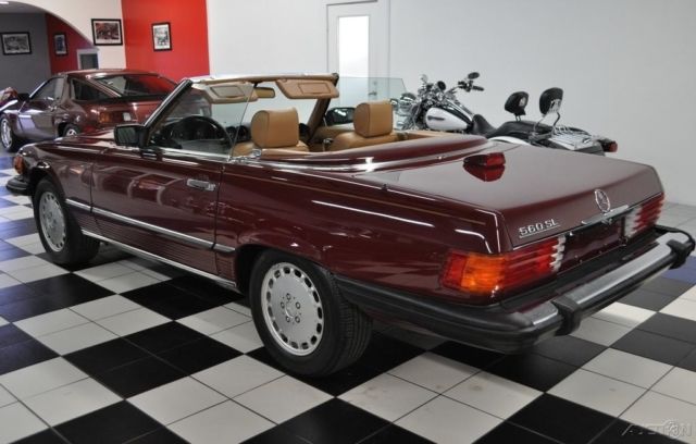 1986 Red Mercedes-Benz SL-Class Convertible