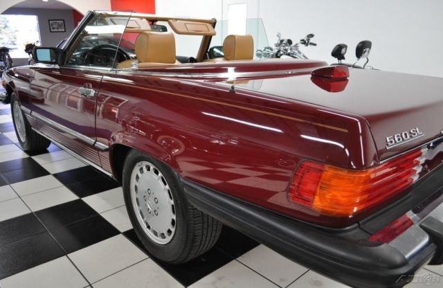 1986 Red Mercedes-Benz SL-Class Convertible