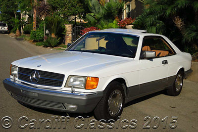 1986 White Mercedes-Benz 500-Series Coupe