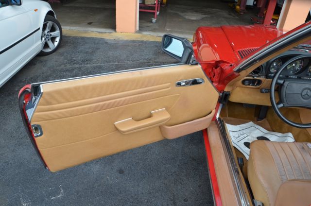 1987 Red Mercedes-Benz SL-Class Convertible