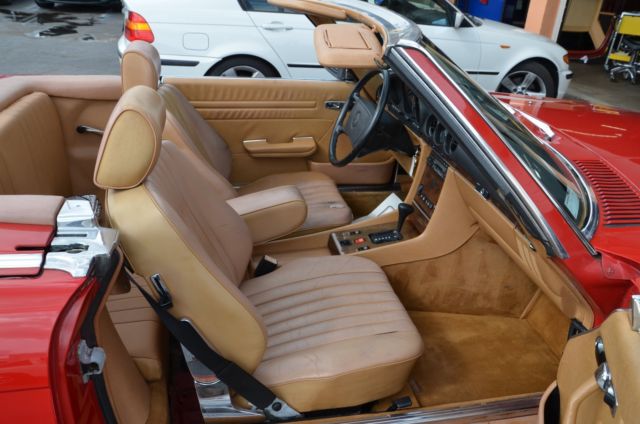 1987 Red Mercedes-Benz SL-Class Convertible